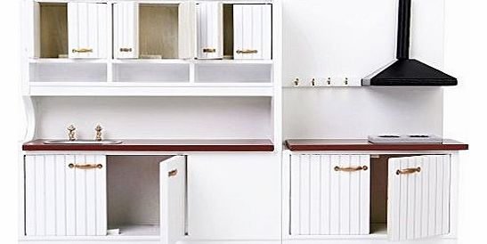 Generic 1:12 Dollhouse Miniature Furniture Wooden Kitchen Set