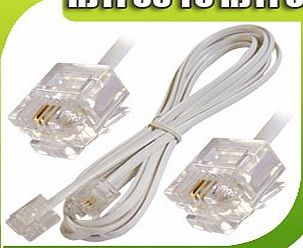 Generic 20M High Speed RJ11 to RJ11 BT Broadband Extension Cable Lead For ADSL Modem Router Internet Sky Box 20 M Meter Metre UK