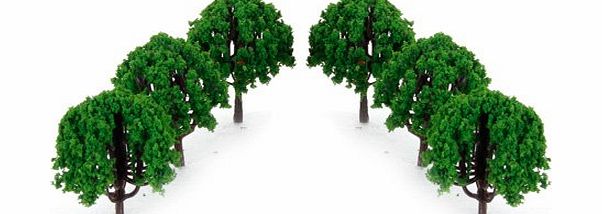 Generic 20pcs 3 inch Scenery Landscape Train Model Trees Scale 1/100--Made of Plastic Cement