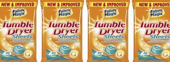 Generic 4 x 40 Tumble Dryer Sheets,Conditions Softens amp; Freshens