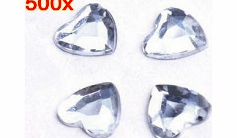 Generic 500pcs 8mm Hearts Wedding Party Table Decoration Confetti Favor - Clear