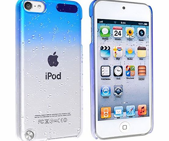 Generic Baby Blue Raindrop Crystal Hard Back Cover Case for Apple iPod Touch 5th Generation 5G 5