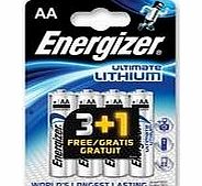 Battery, Ultimate Lithium Aa 3+1 Free