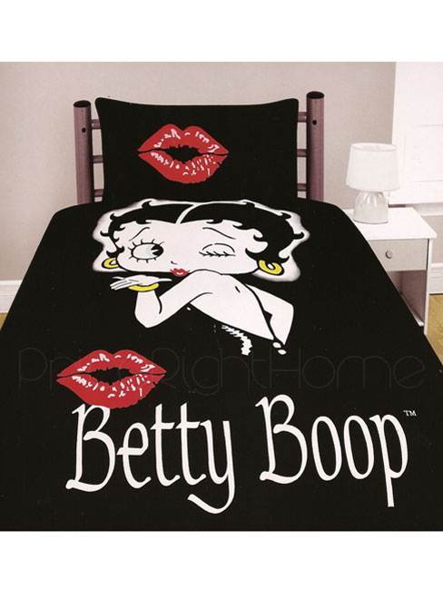Generic Betty Boop Kiss Single Duvet Cover and