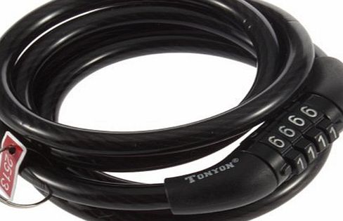 Generic Bike Motorcycle Safety Lock Chain Cable With 3 Chain Combination With 4 Keys Security Color Black