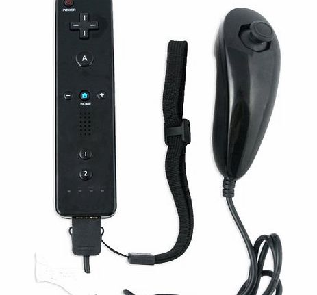 Generic Black Wii REMOTE Nunchuck amp; Remote Controller Set For Nintendo Wii