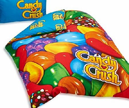Generic Candy Crush Single Duvet Cover and Pillowcase Set