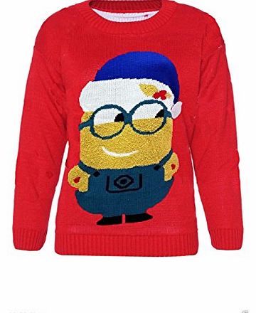 Generic CHILDRENS KIDS BOYS GIRLS DAVE MINNION CHRISTMAS JUMPER 5-12 YEARS