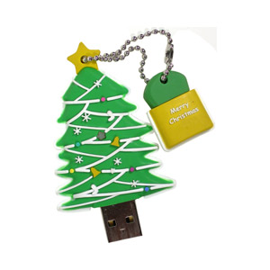 Christmas Tree 2GB USB Flash Drive + Free