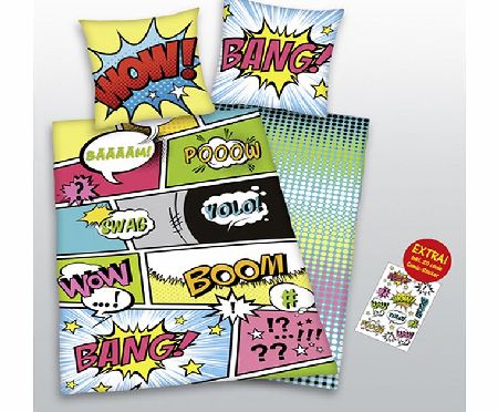 Generic Comic Single Cotton Duvet Cover and Pillowcase Set