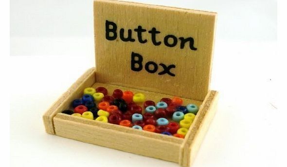 Generic Dolls House Miniature 1:12 Sewing Room Dressmakers Shop Accessory Button Box