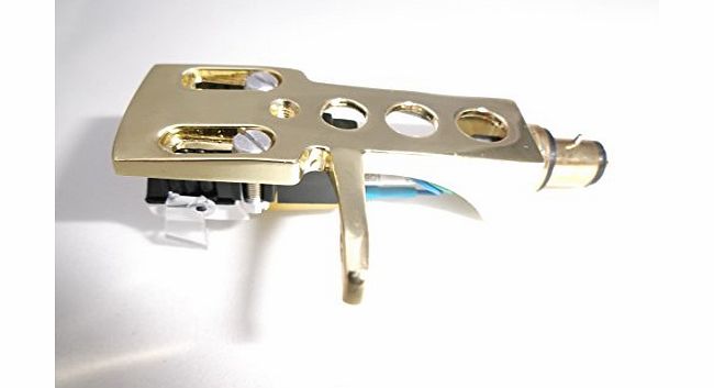 Generic Gold plated headshell mount with MM cartridge for Sony ps x4, ps dj9000, ps 1450 mK2, ps 4300, ps 3300, ps 1150, ps 1350, ps 1800, ps 5100, ps 5520, Turntables
