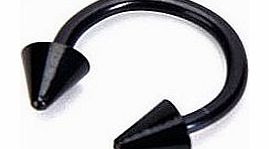 Horseshoe Circular Barbell with Spike Cone Ends Eyebrow Lip Nose Nipple Ring
