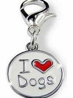Generic I Love Dogs Print Shape Tag Accessory for Collars for Pets Dogs