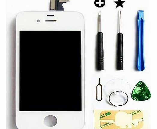 iPhone 4S White Replacement Full Front Screen LCD and Digitizer & Set Of Tools Included