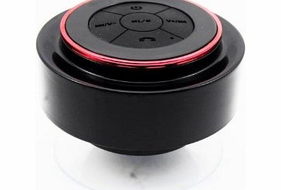 Generic KLTMALL New Mini Waterproof Wireless Bluetooth Handsfree Mic Speaker Shower Speakers With Car Suction Cup For iPhone, iPad, iPod, Samsung, Mobile Phones, Tablets PC, Laptops (Red)