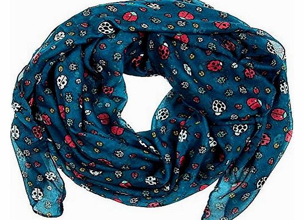 Generic Ladybirds Print Design Womens Scarves (Dark teal)