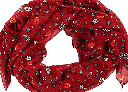 Generic Ladybirds Print Design Womens Scarves (Deep red)