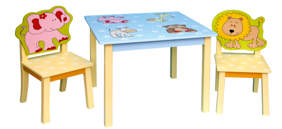 Leomark Animal Wooden Table and Chairs Set