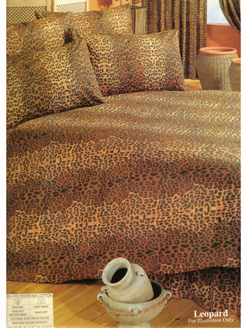 Generic Leopard Skin Print Duvet Cover and Pillowcase