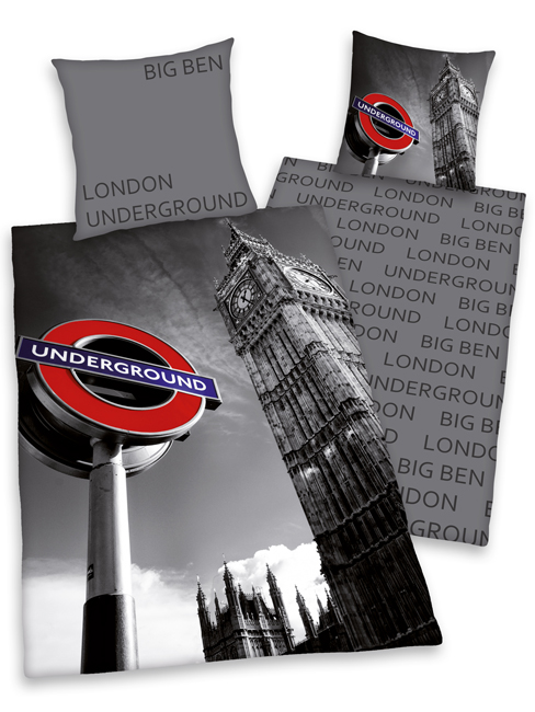 Generic London Underground and Big Ben Duvet Cover and