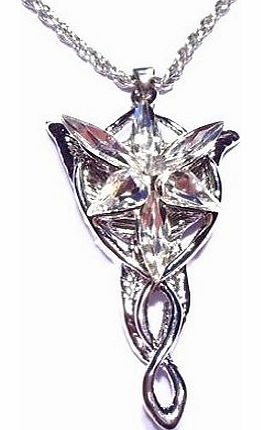 Generic Lord of the Rings Evenstar Arwen Pendant Platinum plate -Prop Replica - NEW STOCK
