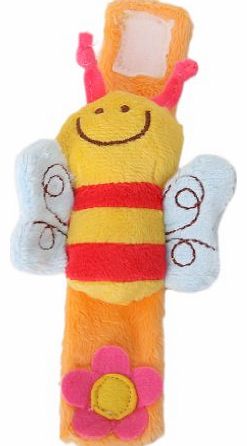Generic Lovely Soft Baby Wrist Rattle Toy Hands Finder (Bee)