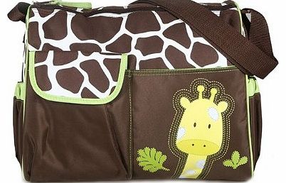 Generic Multifunctional Mummy Handbag Baby Diaper Nappy Changing Bag---Giraffe Pattern
