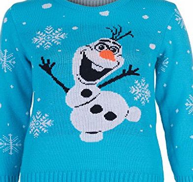Generic New Kids Unisex Girlsamp;Boys Olaf Frozen Knitted Christmas Xmas Sweater Jumper Top 2-10yrs. (9 To 10 Years, Sky Blue Olaf Kids Jumer)