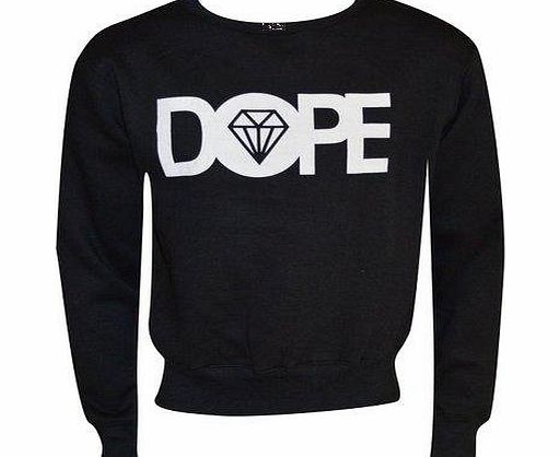 NEW WOMENS LADIES DESIGNER CONVERSE AL STAR GRAPHIC PRINTED JUMPER SWEATSHIRT SIZE 8-14 (S/M 8-10, Black dope sweatshirt)