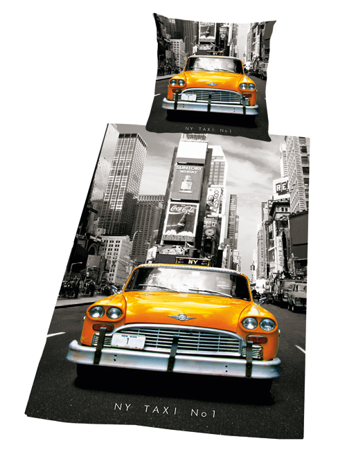 Generic New York City Taxi Cab Duvet Cover and