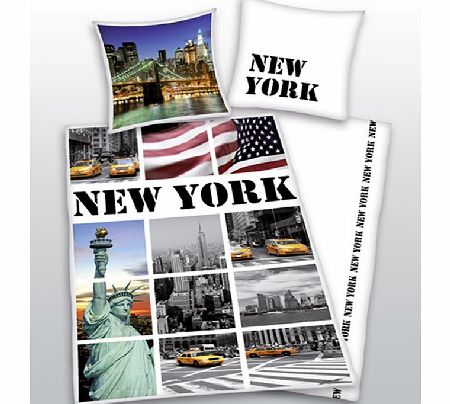 Generic New York Landmarks Single Duvet Cover and