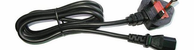 Generic Official Microsoft Xbox 360 Slim power cable lead - UK plug for 2 pin power supply units