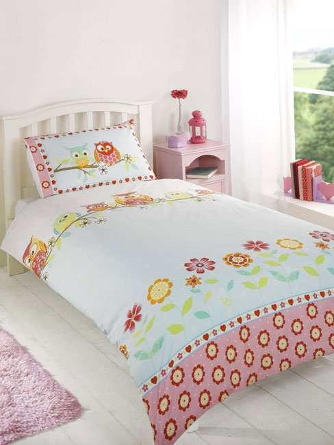 Owls Double Duvet Cover and Pillowcase Set
