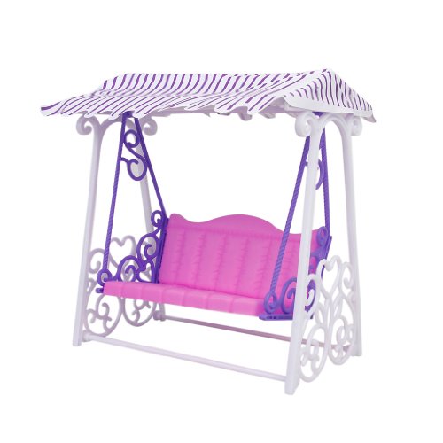 Plastic Swing Play Set for 11 1/2 Inches (29 cm) Doll---White+Pink+Purple