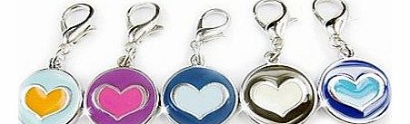Generic Pretty Heart Print Tag Accessory for Collars for Pets Dogs(Assorted Colors) , Black-white