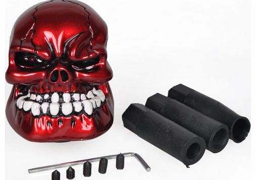 Generic Red Car Truck Custom Human Bone Skull Stick Shift Gear Shifter Knob