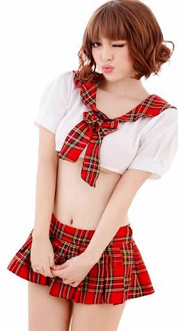 Sexy England School Girl Costume Lingerie top dress uniform lolita outfit