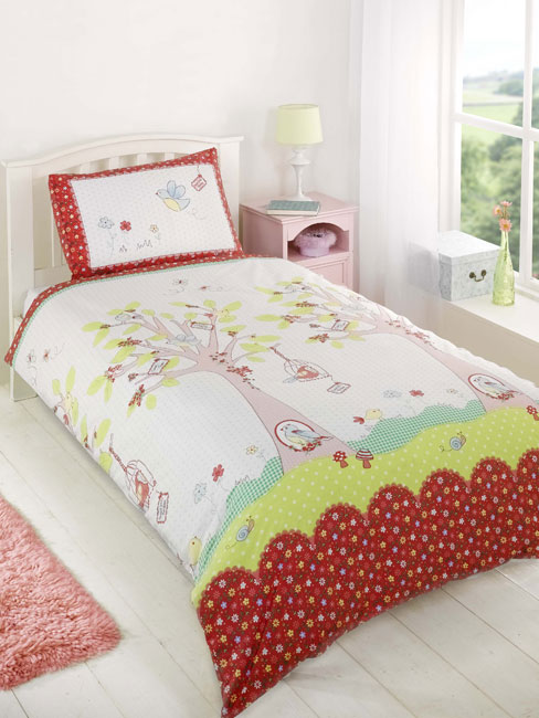 Generic Sweet Little Birdies Single Duvet Cover and