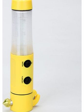 Generic TF2009 4-in-1 LED Flashlight Torch Emergency Hammer Safety Belt Cutter Magnet Stand for Auto Car