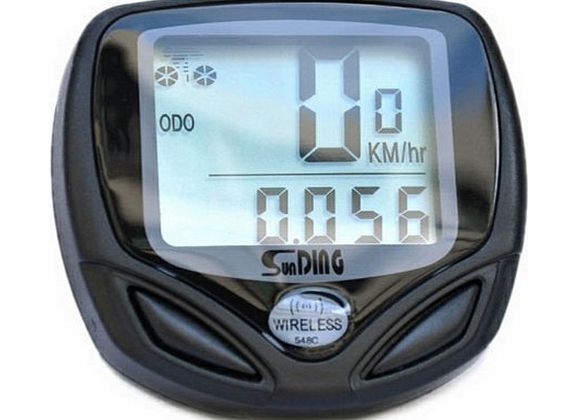 Wireless LCD Bike Computer Speedometer Waterproof