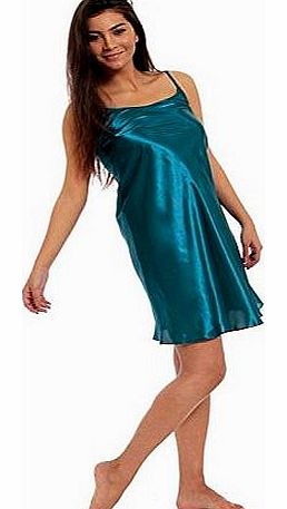 Generic Womens Satin Silk-Feel Chemise Nightie