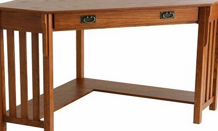 Generic Wood Mission Oak Corner Computer Desk, Oak