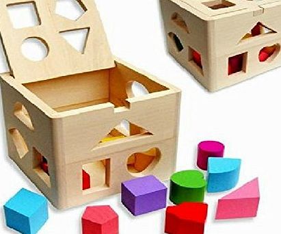 Generic ZeleSouris Kids Baby Educational Toys Wooden Building Block Toddler Toys for Boys Girls Learning Toy