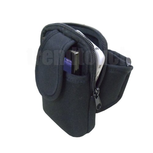 Generic Zippered Sport Armband Gym Case Cover Bag Pouch for Universal Android Windows Mobilephone Cellphone Iphone PDA MP3 Color Black