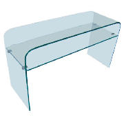 Geneva Glass Console Table, Clear glass