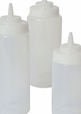 Genware Squeeze Bottle Wide Neck clear 32oz / 94cl
