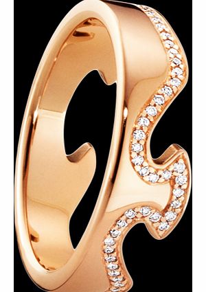 Georg Jensen 18ct Rose Gold Fusion End Diamond
