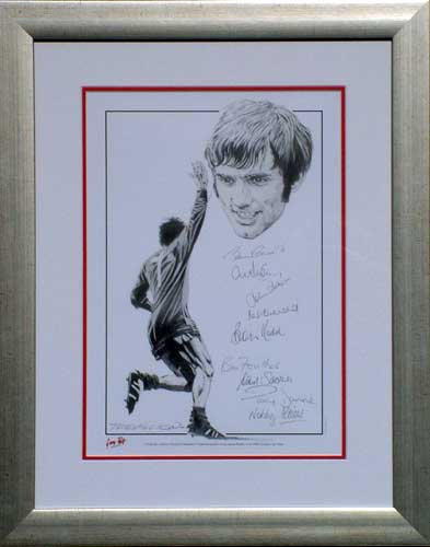 George Best - 1968 European Cup print signed 9 - Framed