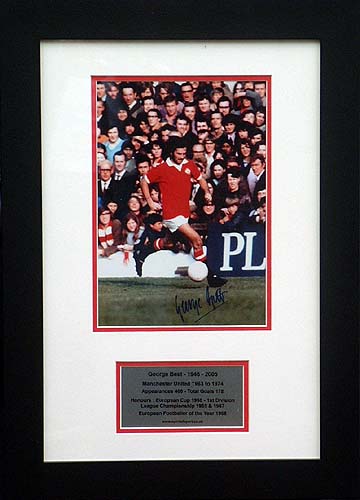 George Best and#8211; Signed Manchester United presentation